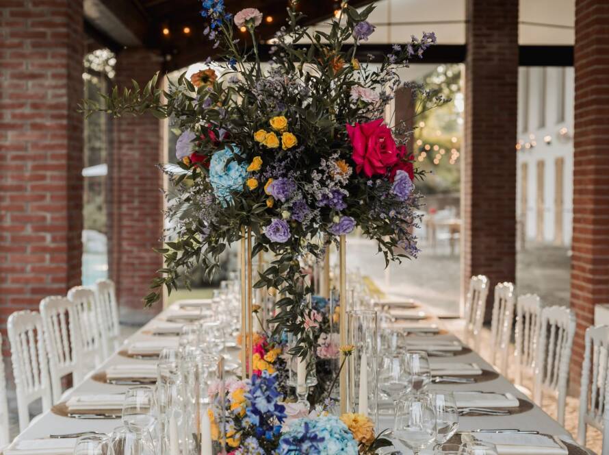 Centrotavola matrimonio fiori colorati